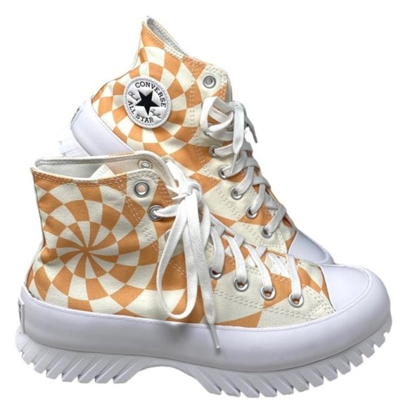 Converse Chuck Taylor Lugged 2.0 Shoe Canvas Women High Top Orange Candy A10022C - Picture 1 of 10